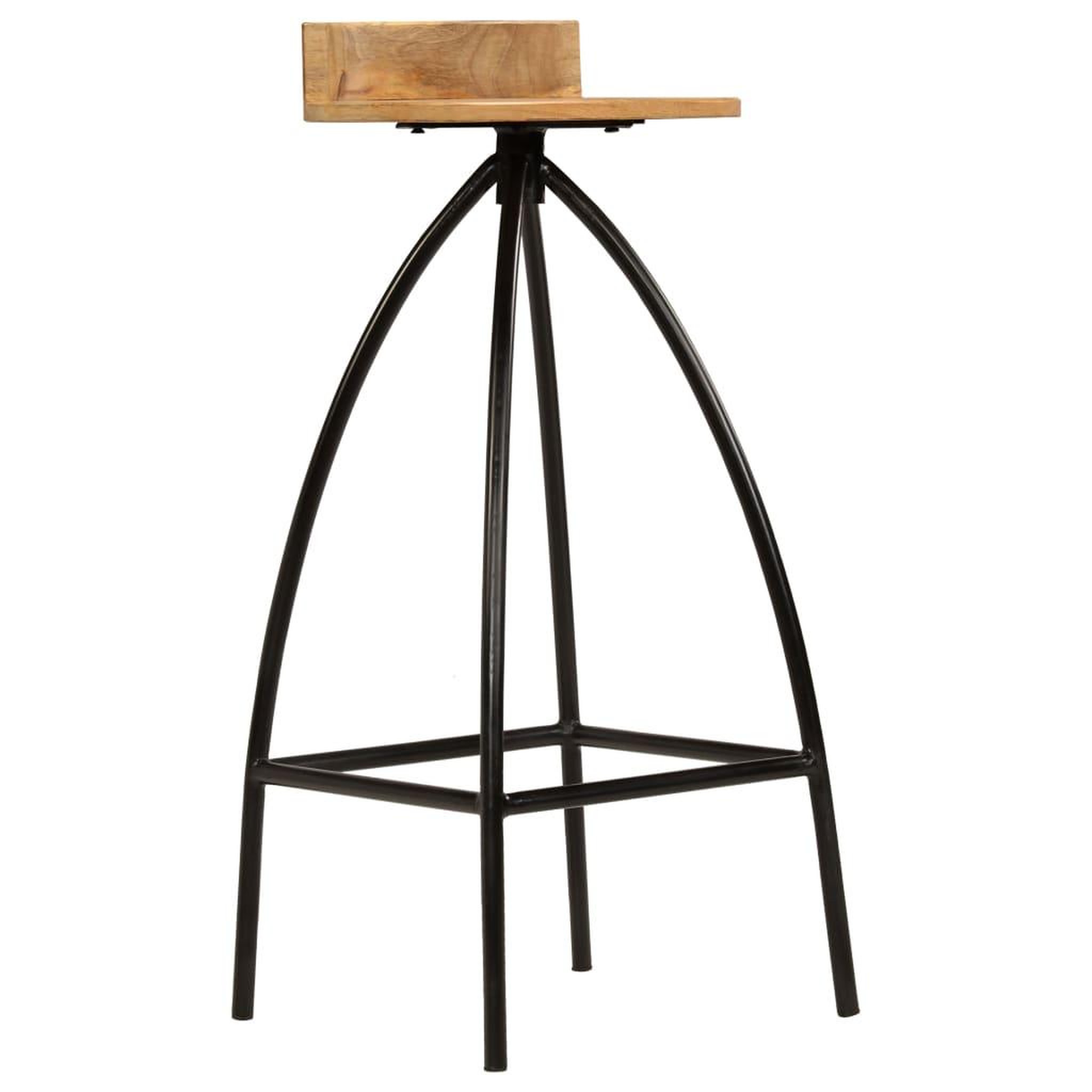 Voir la diapositive 4 : VIDAXL Chaises de bar lot de 2 bois de manguier solide