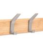 Voir la diapositive 2 : FIVE Patère 4 Tiges Effet Bois  Ziny  45cm Naturel & Argent