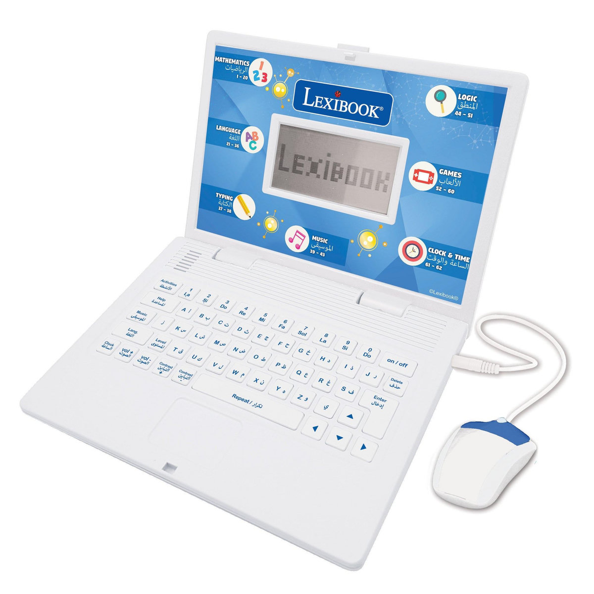 Lexibook Power Kid ordinateur portable éducatif parlant bilingue anglais et arabe