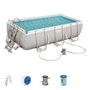 Voir la diapositive 2 : BESTWAY Kit Piscine 4.04 x 2.01 x 1 m - Power steel Frame  Rectangulaire 