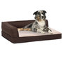 Voir la diapositive 1 : VIDAXL Matelas de lit ergonomique de chien 60x42 cm Polaire aspect lin