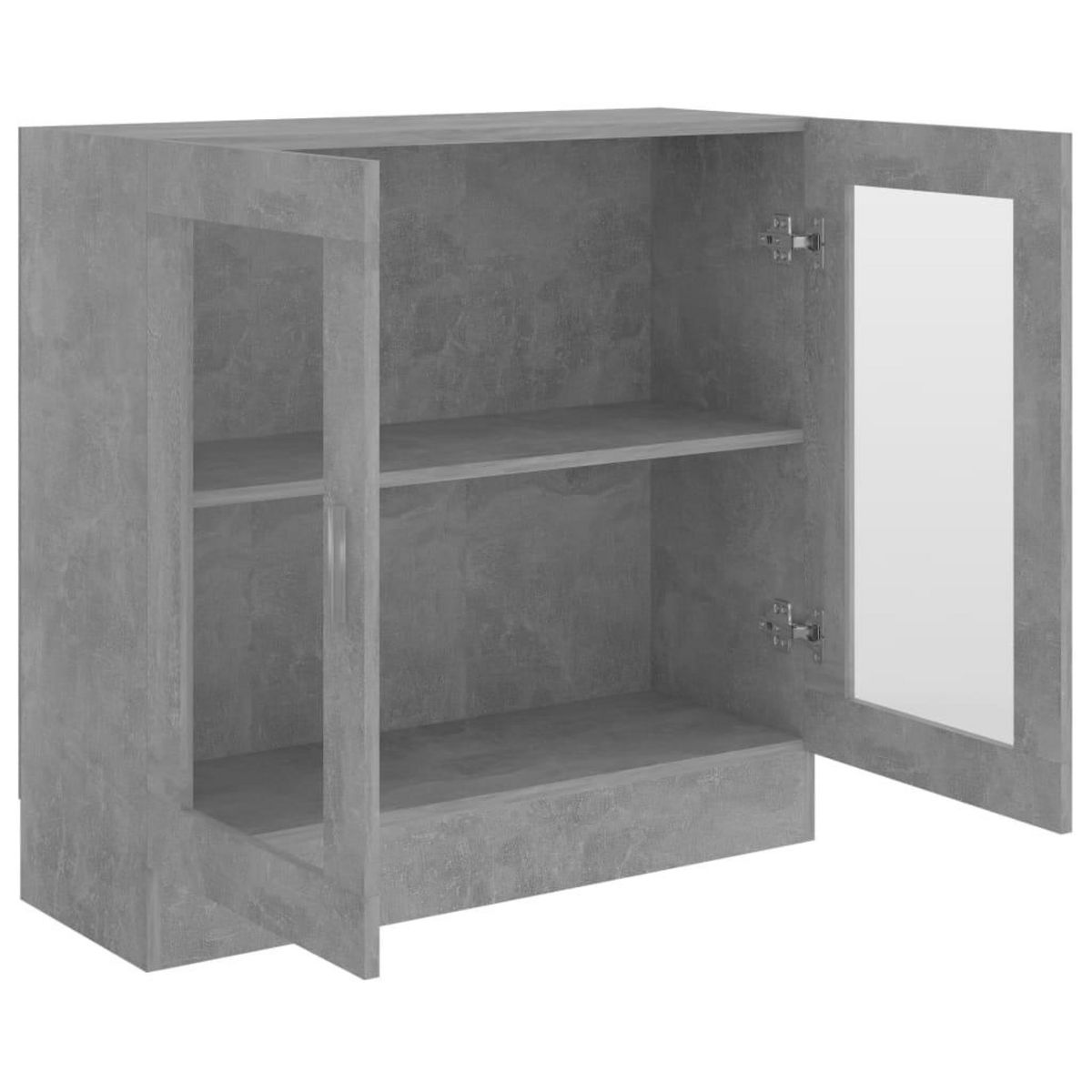 VIDAXL Armoire a vitrine Gris beton 82,5x30,5x80 cm Bois d'ingenierie