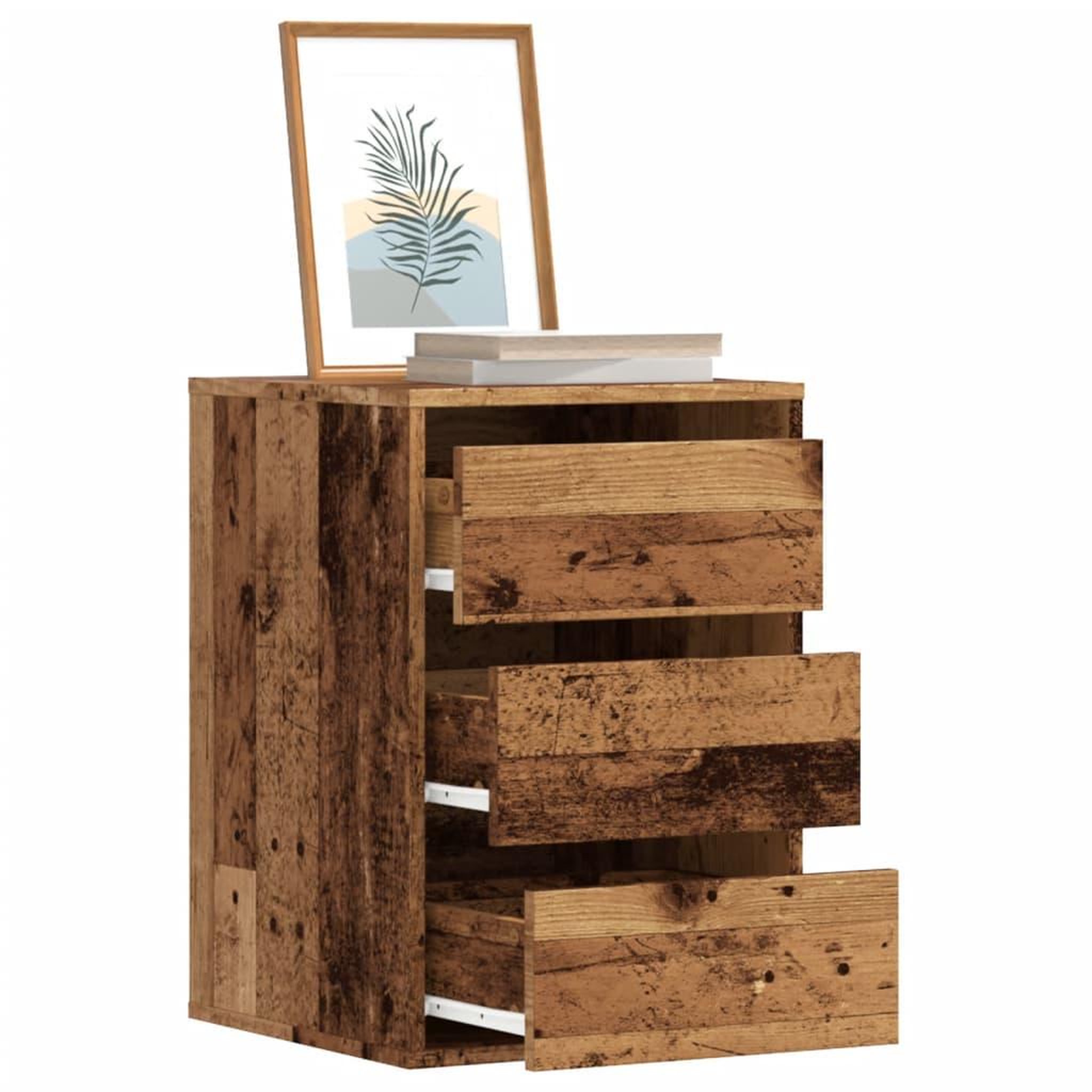 VIDAXL Commode d'angle vieux bois 40x41x58 cm bois d'ingenierie