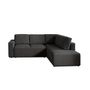 Voir la diapositive 6 : LISA DESIGN Livy - canapé d'angle convertible - avec coffre - en velours côtelé - 5 places - droit