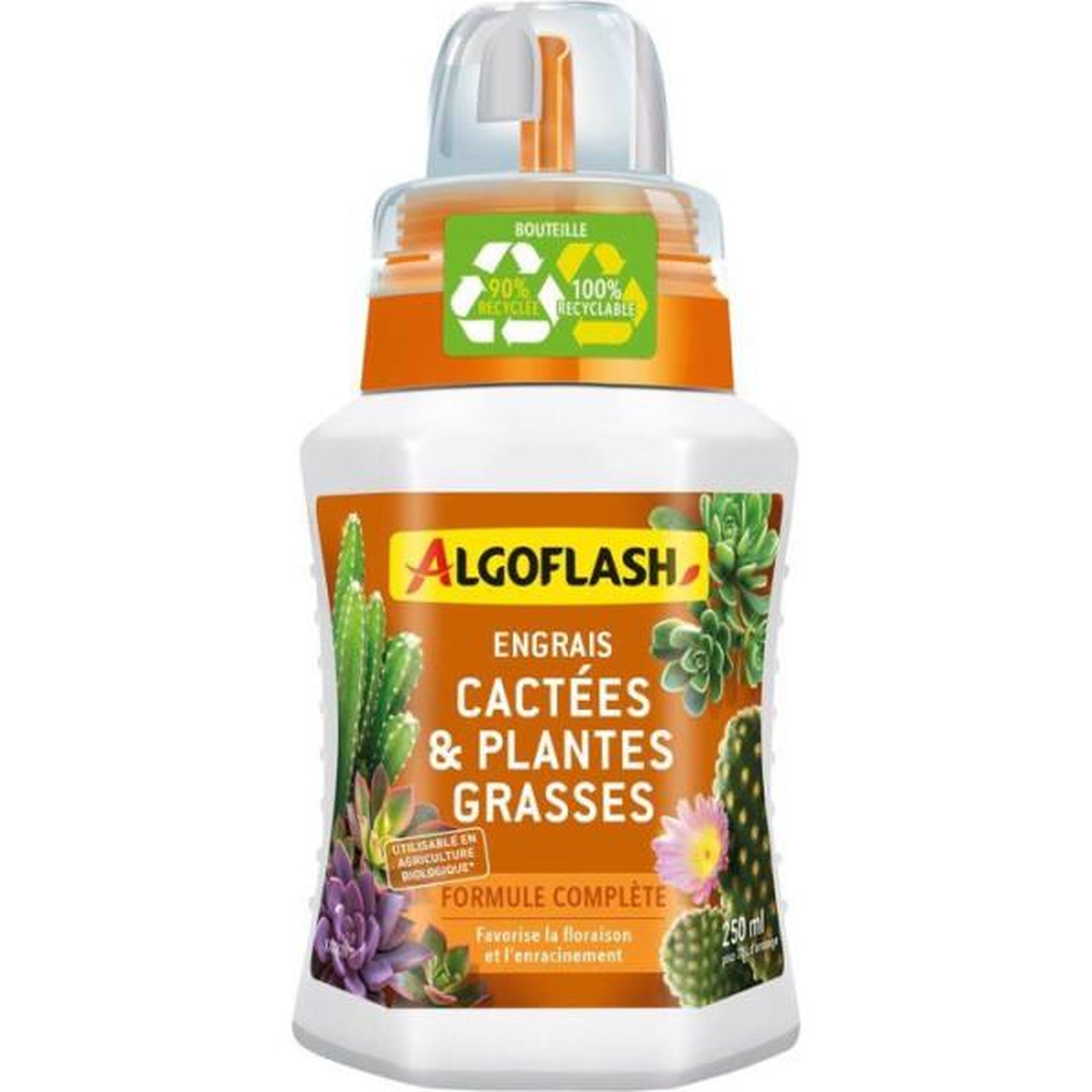 ALGOFLASH Engrais cactées & plantes grasses - ALGOFLASH - 250 ml - UAB