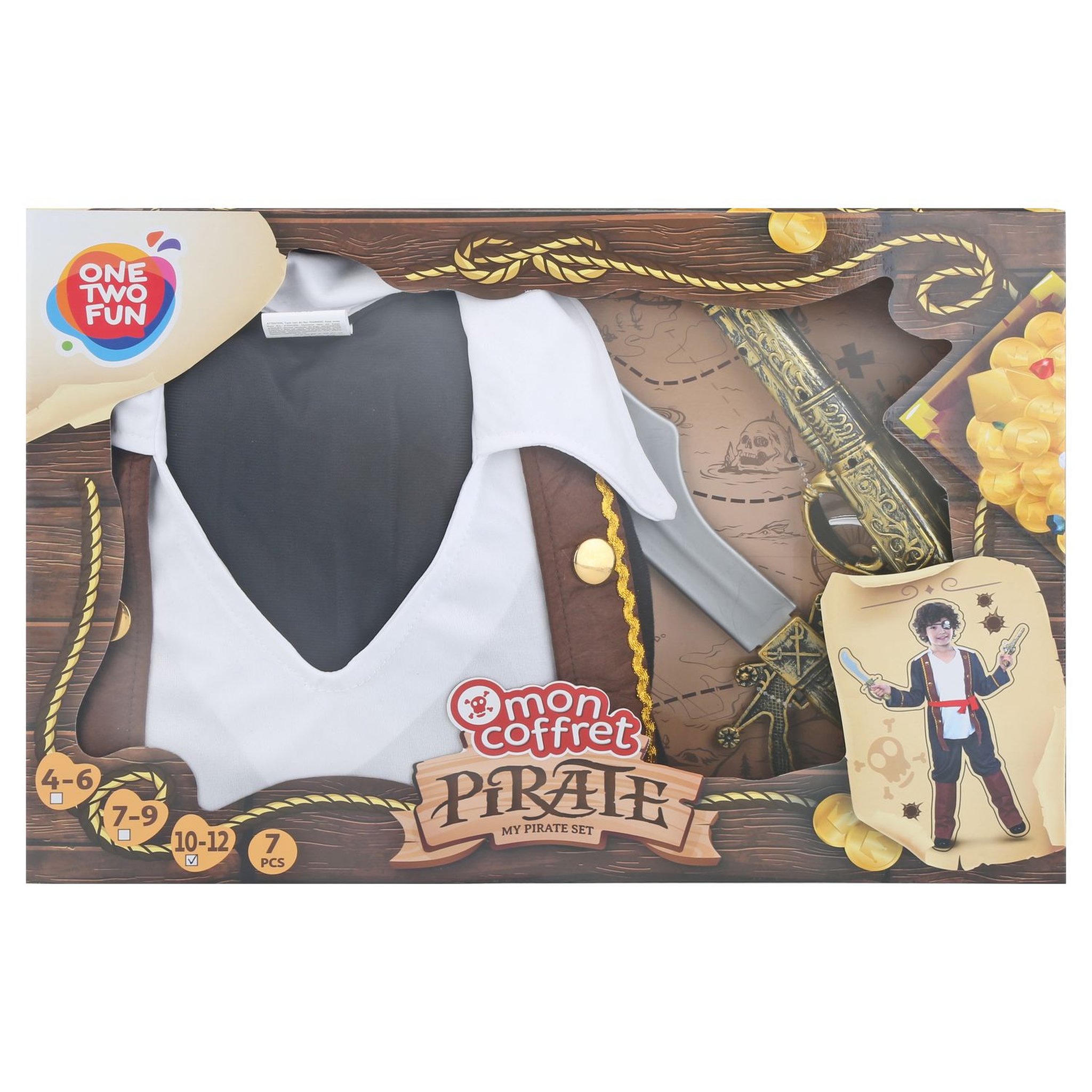 Voir la diapositive 3 : One Two Fun Coffret déguisement pirate