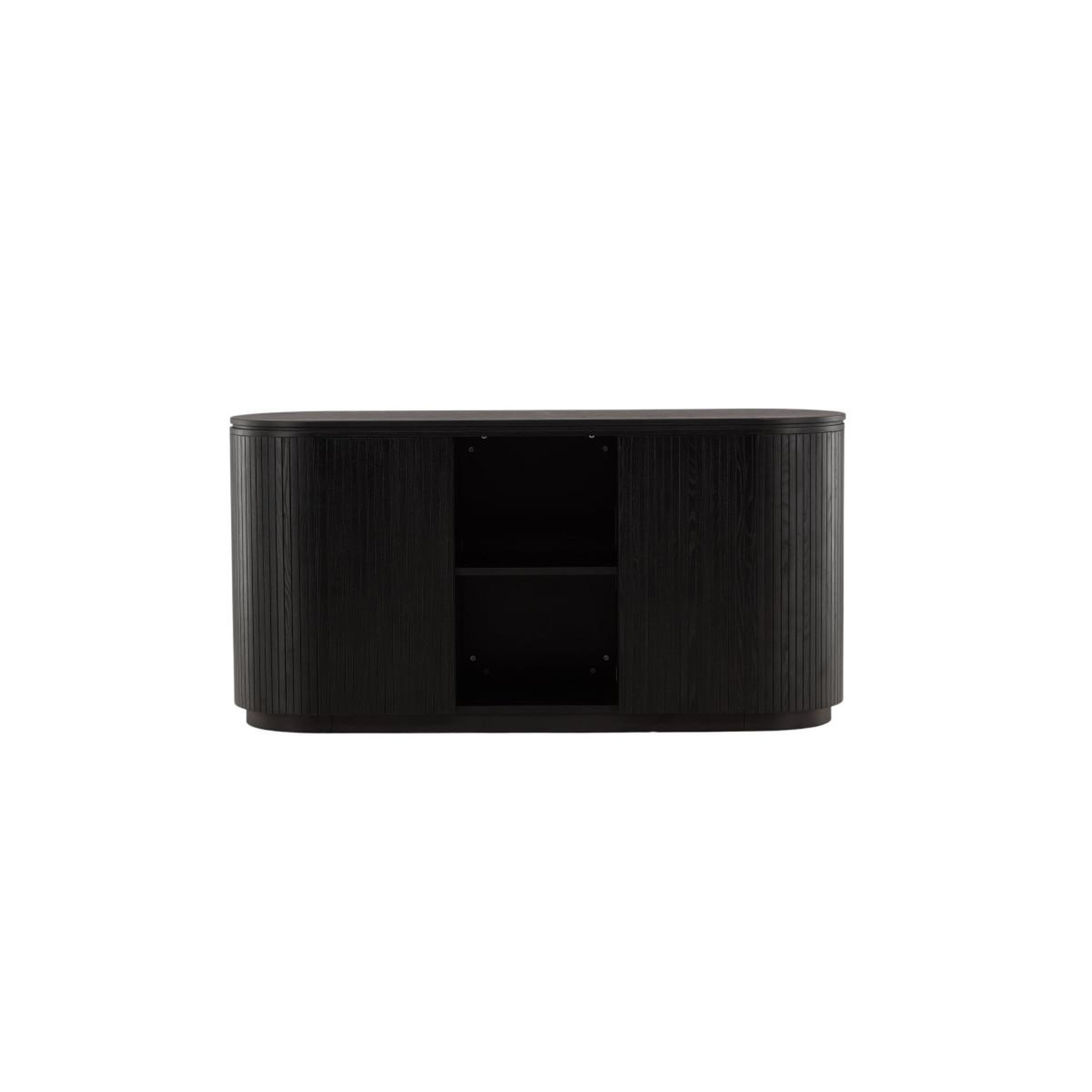 Voir la diapositive 2 : Paris Prix Buffet design nervuré  fjallbacka  160cm noir