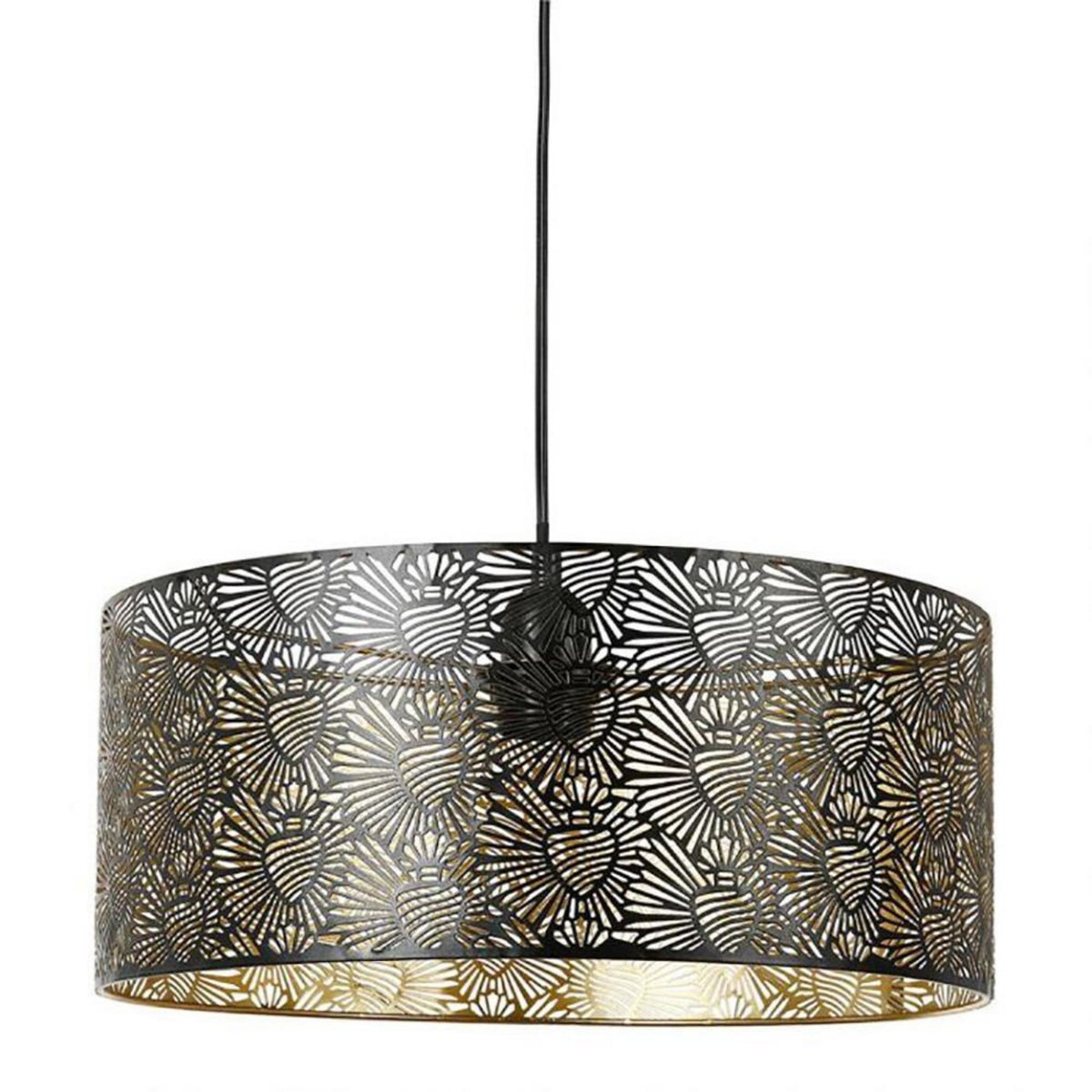 OSTARIA Suspension métal noir doré Corazon