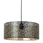 OSTARIA Suspension métal noir doré Corazon