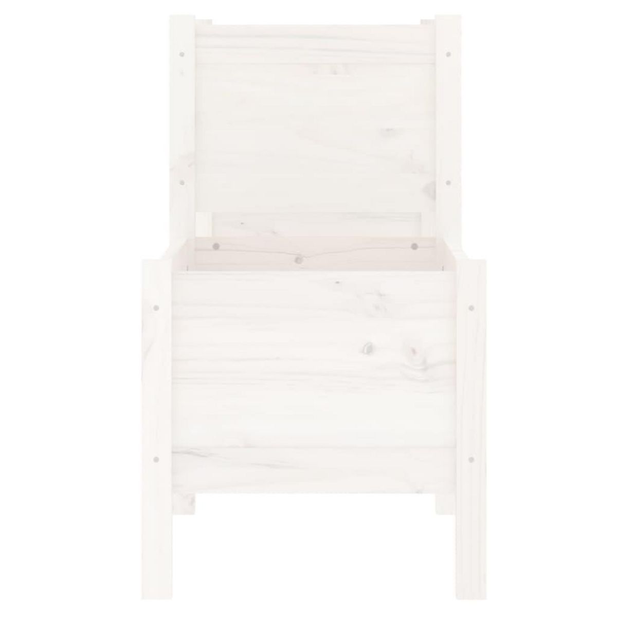 VIDAXL Jardiniere Blanc 245,5x44x75 cm Bois massif de pin