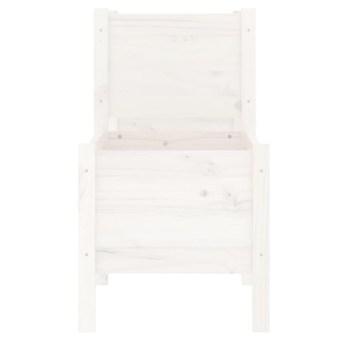 VIDAXL Jardiniere Blanc 245,5x44x75 cm Bois massif de pin