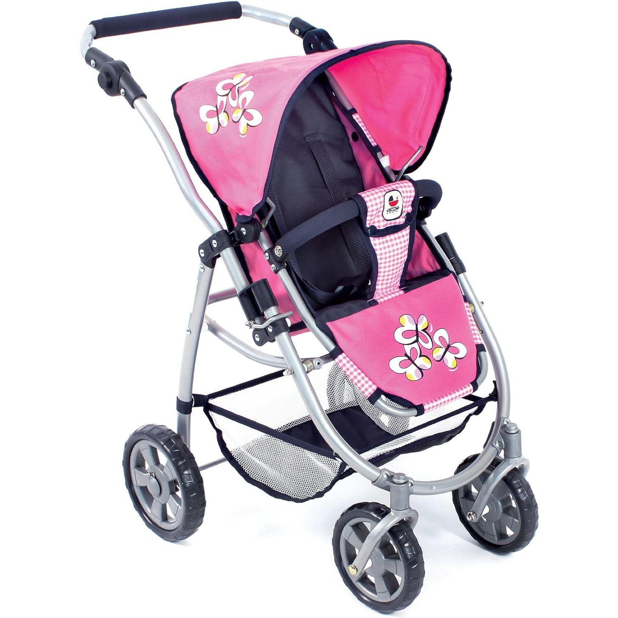 Voir la diapositive 4 : BAYER CHIC 2000 La poussette pour poupée combinée 3 en 1 EMOTION - ALL IN- - Marine et rose
