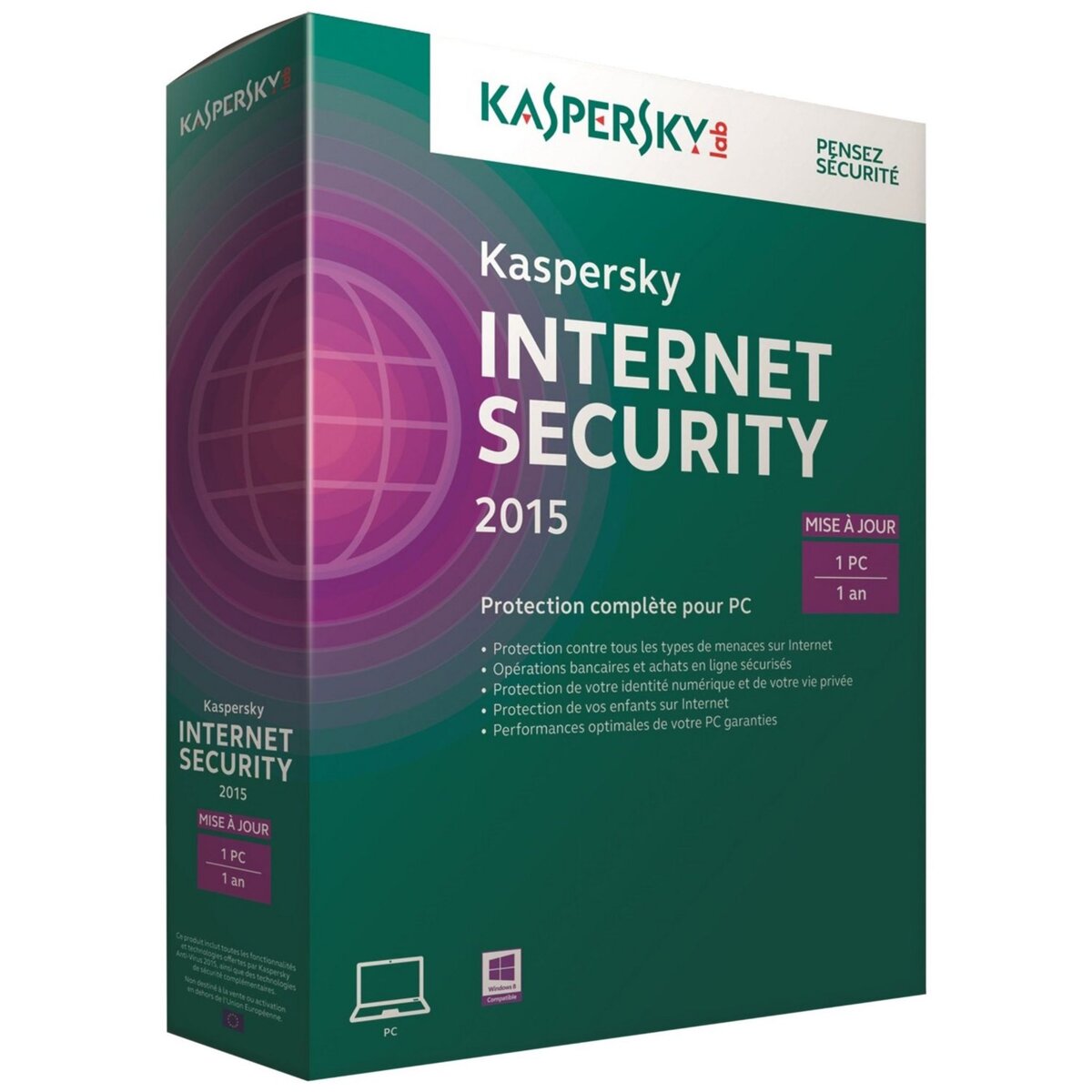 Kaspersky Internet Security 2015 - Renouvellement (1poste,1an)