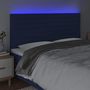 Voir la diapositive 3 : VIDAXL Tete de lit a LED Bleu 200x5x118/128 cm Tissu