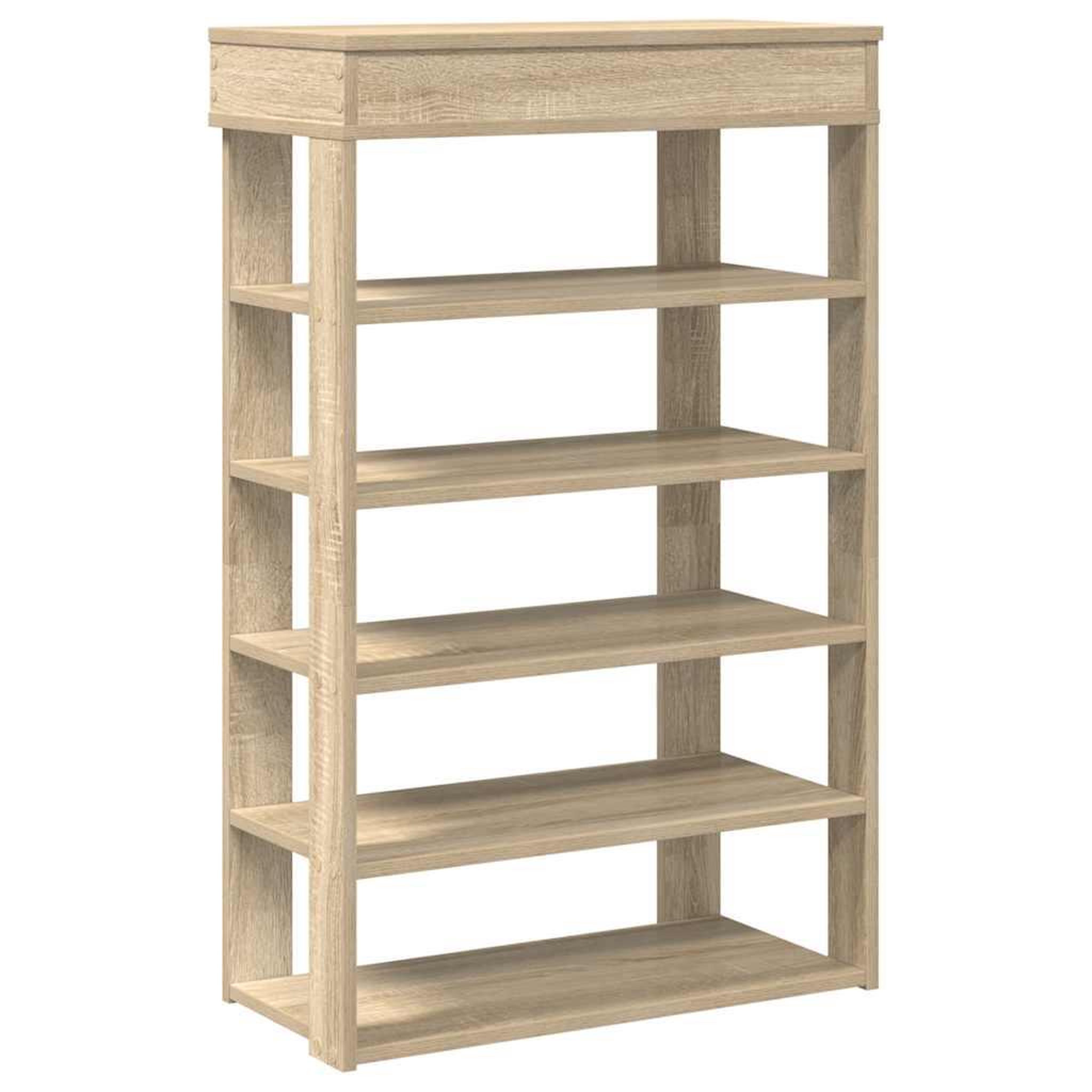 Voir la diapositive 2 : VIDAXL Etagere a chaussures chene sonoma 60x30x98 cm bois d'ingenierie