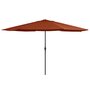 Voir la diapositive 1 : VIDAXL Parasol de jardin avec mat en metal 390 cm terre cuite