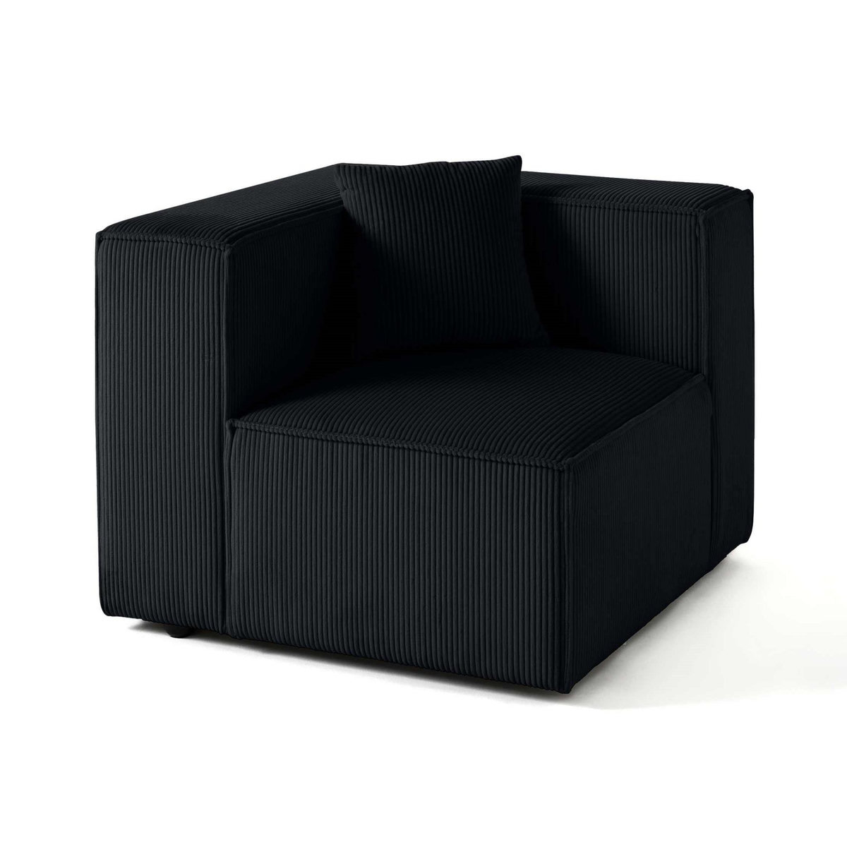 LISA DESIGN Arty - module d'assise gauche - en velours côtelé