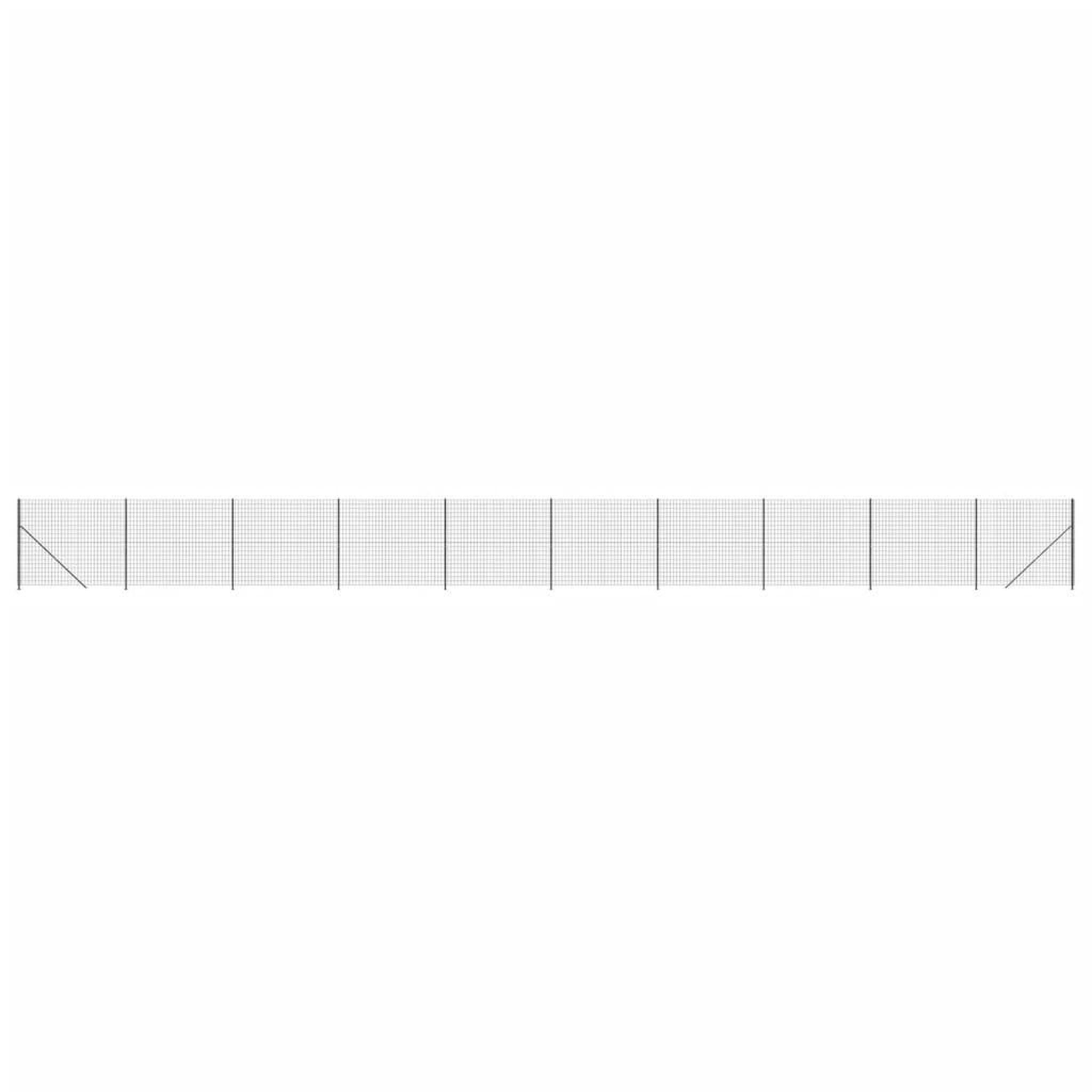Voir la diapositive 2 : VIDAXL Cloture en treillis metallique avec bride anthracite 1,8x25 m
