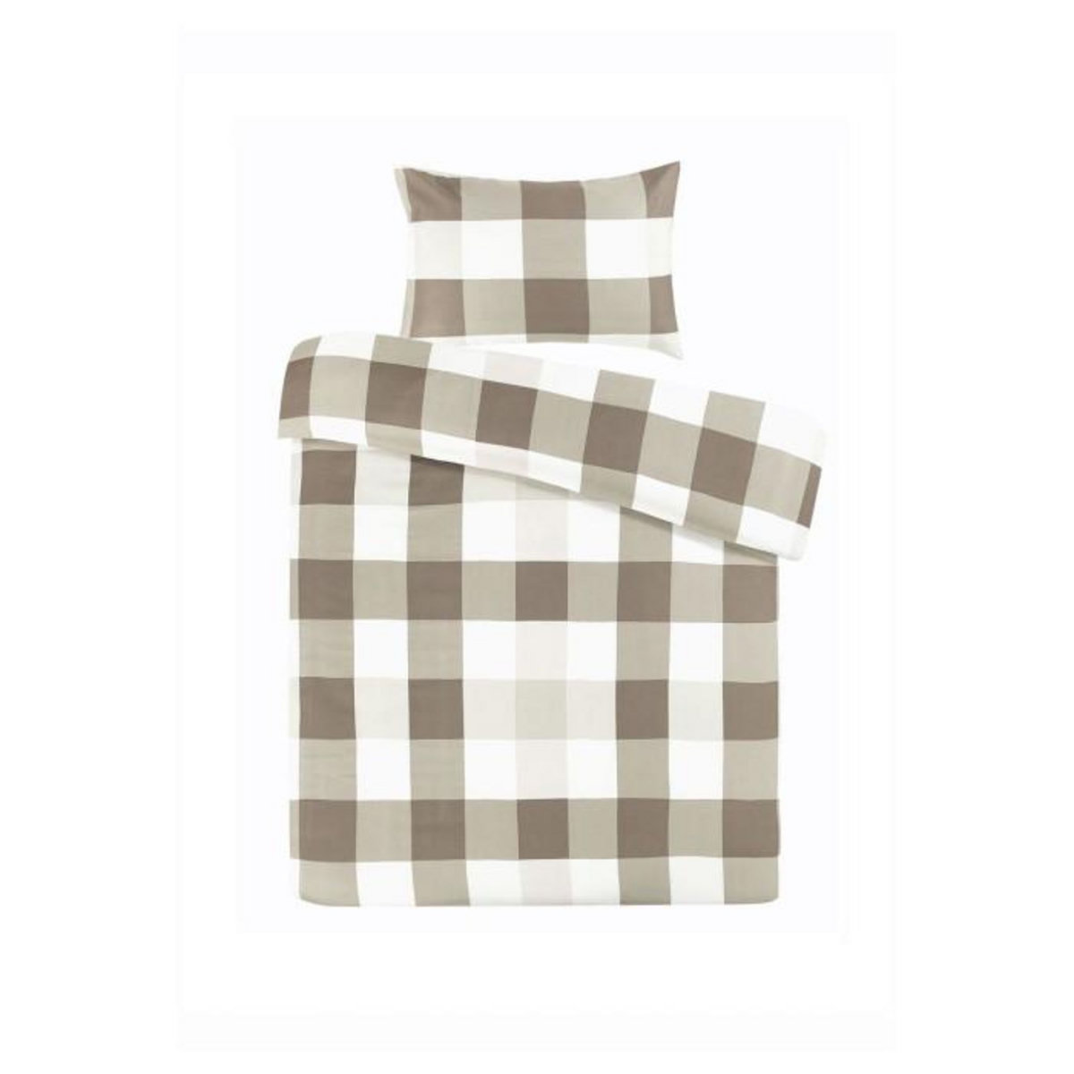 Paris Prix Parure de Lit 2 Pièces  Nevada  140x200cm Taupe