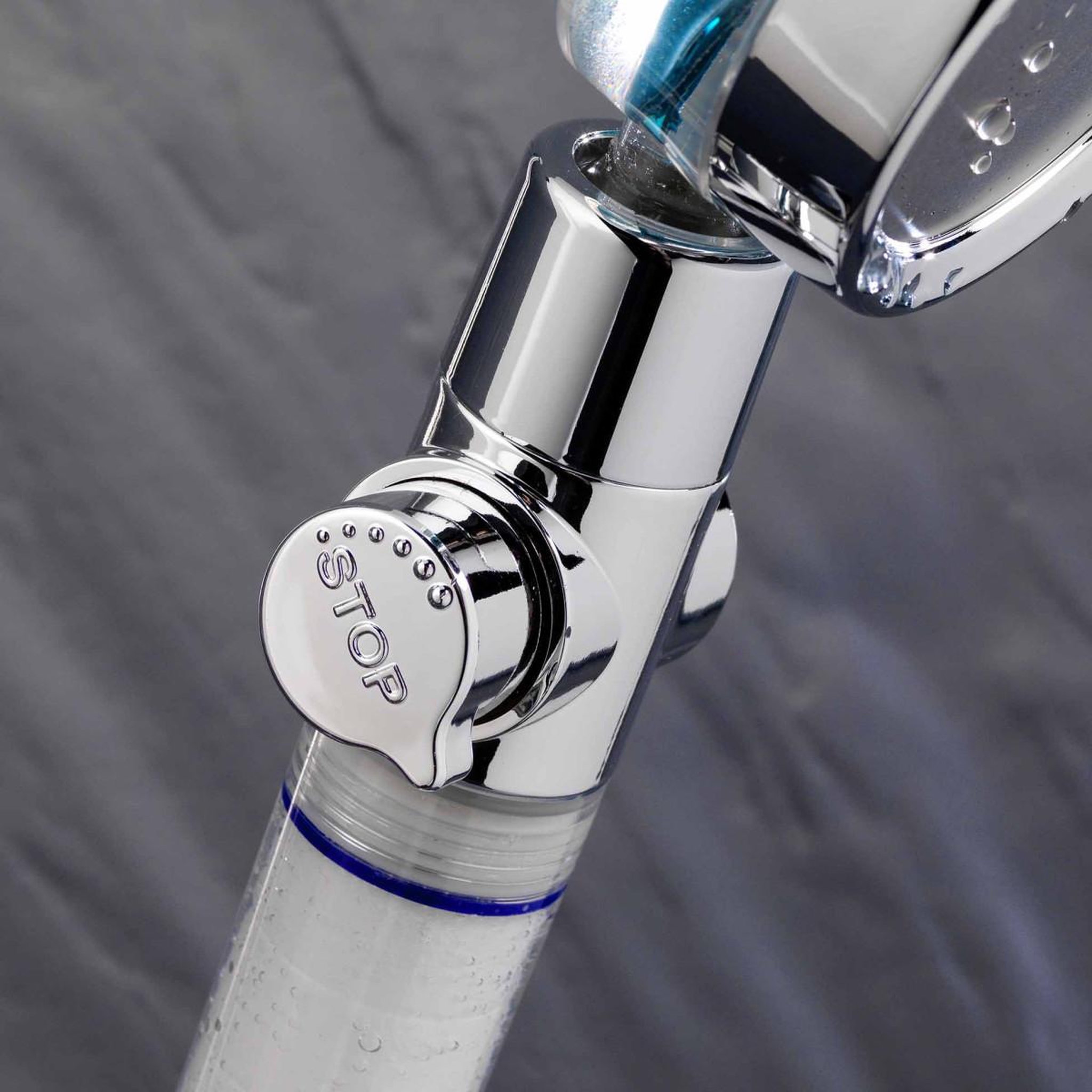Voir la diapositive 4 : Douceur d'Intérieur Pommeau de Douche à Hélice  Hydro  25cm Transparent