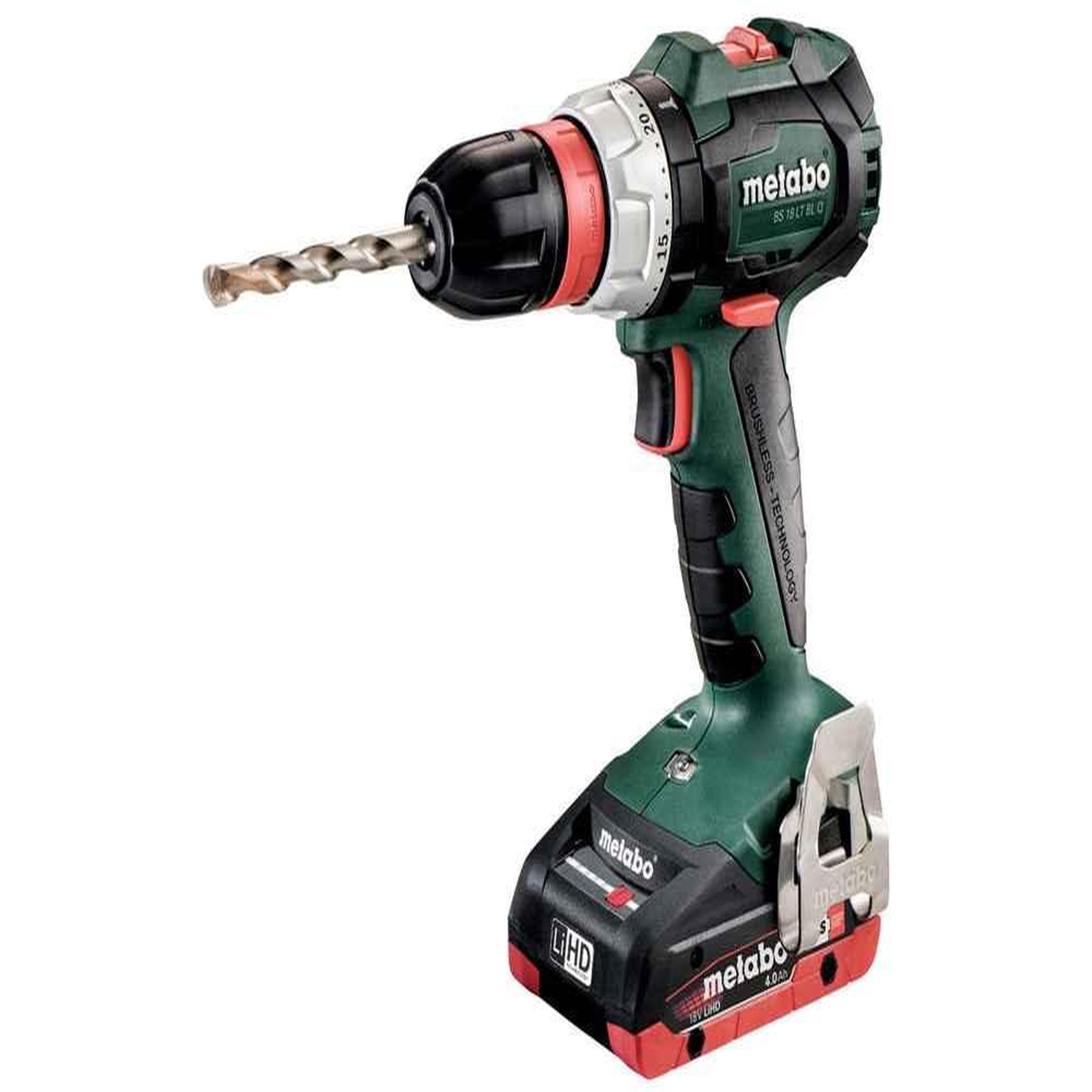 METABO SAS Perceuse visseuse 18 V BS 18 LT BL Q - 2 x 4,0 Ah LiHD, ASC 55, coffret Metabox