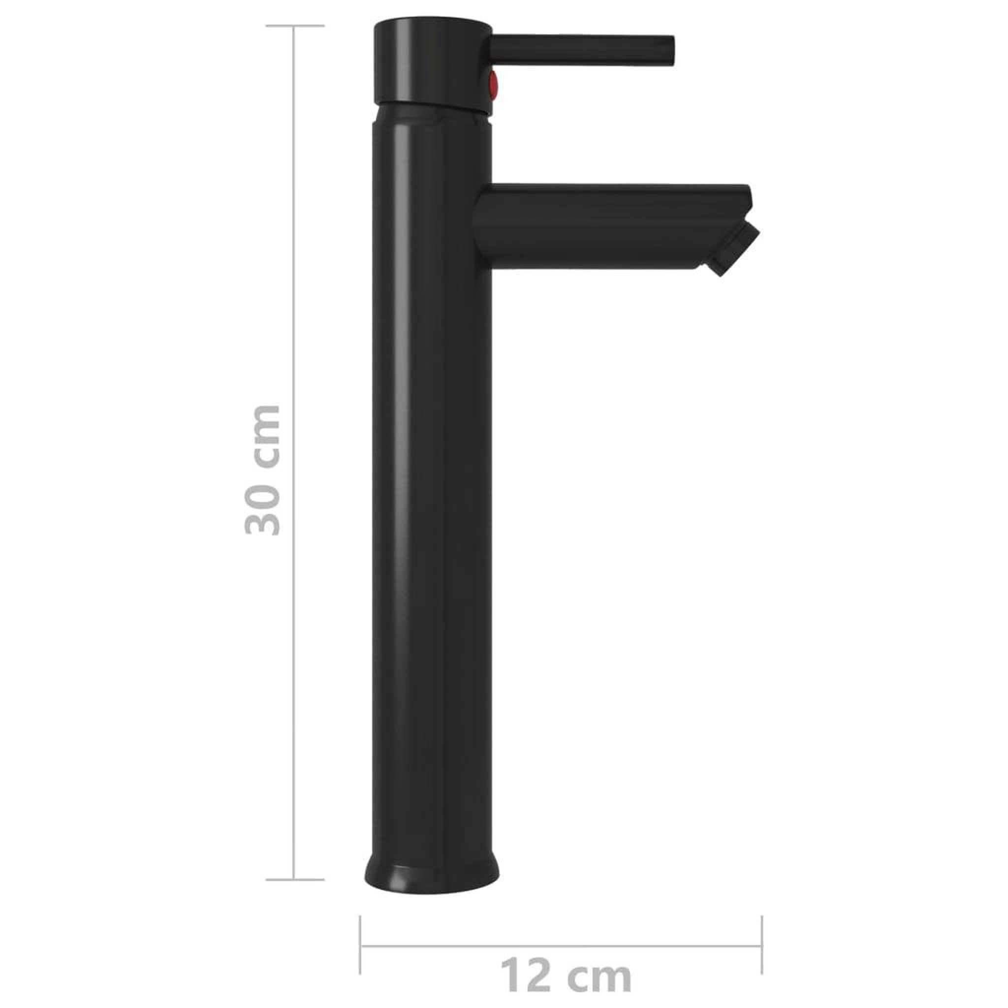Voir la diapositive 5 : VIDAXL Mitigeur de salle de bain Noir 12x30 cm