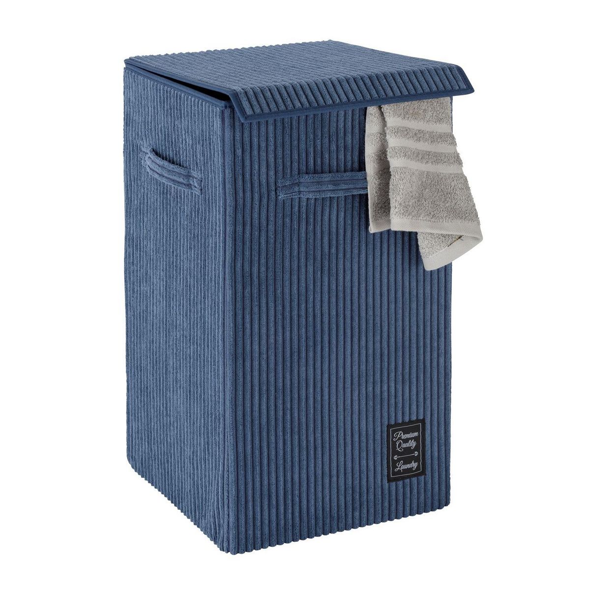 Wenko Panier à linge vintage desing velours Cora