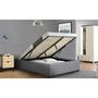 Voir la diapositive 6 : Lit coffre tissu avec sommier relevable 140x190 cm OSCAR