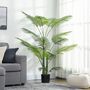 Voir la diapositive 4 : HOMCOM Palmier artificiel - plante artificielle H.175cm - 4 pieds 16 feuilles grand réalisme - pot inclus