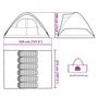 Voir la diapositive 6 : VIDAXL Tente familiale a dome 6 personnes orange impermeable