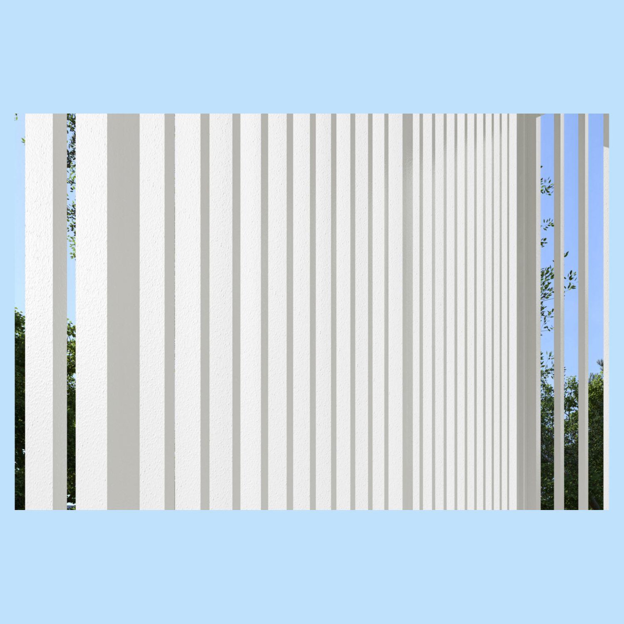 Voir la diapositive 5 : Panneau brise-vue Aluminium Pergola Bioclimatique OMBREA® - largeur 1 m - Blanc - ventelles verticales