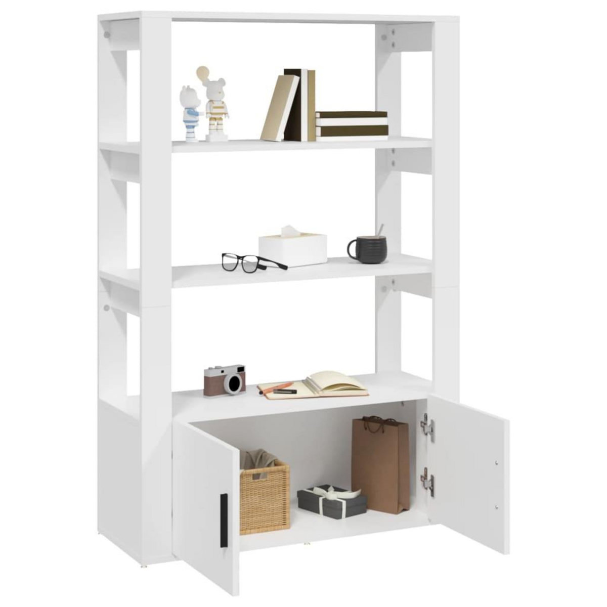 VIDAXL Buffet Blanc 80x30x119,5 cm Bois d'ingenierie