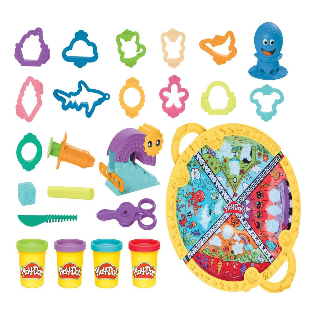 PLAYDOH Play-Doh Tapis de voyage, coffret Découverte avec pâte a modeler