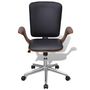 Voir la diapositive 2 : VIDAXL Chaise de bureau Bois courbe avec tapisserie en similicuir