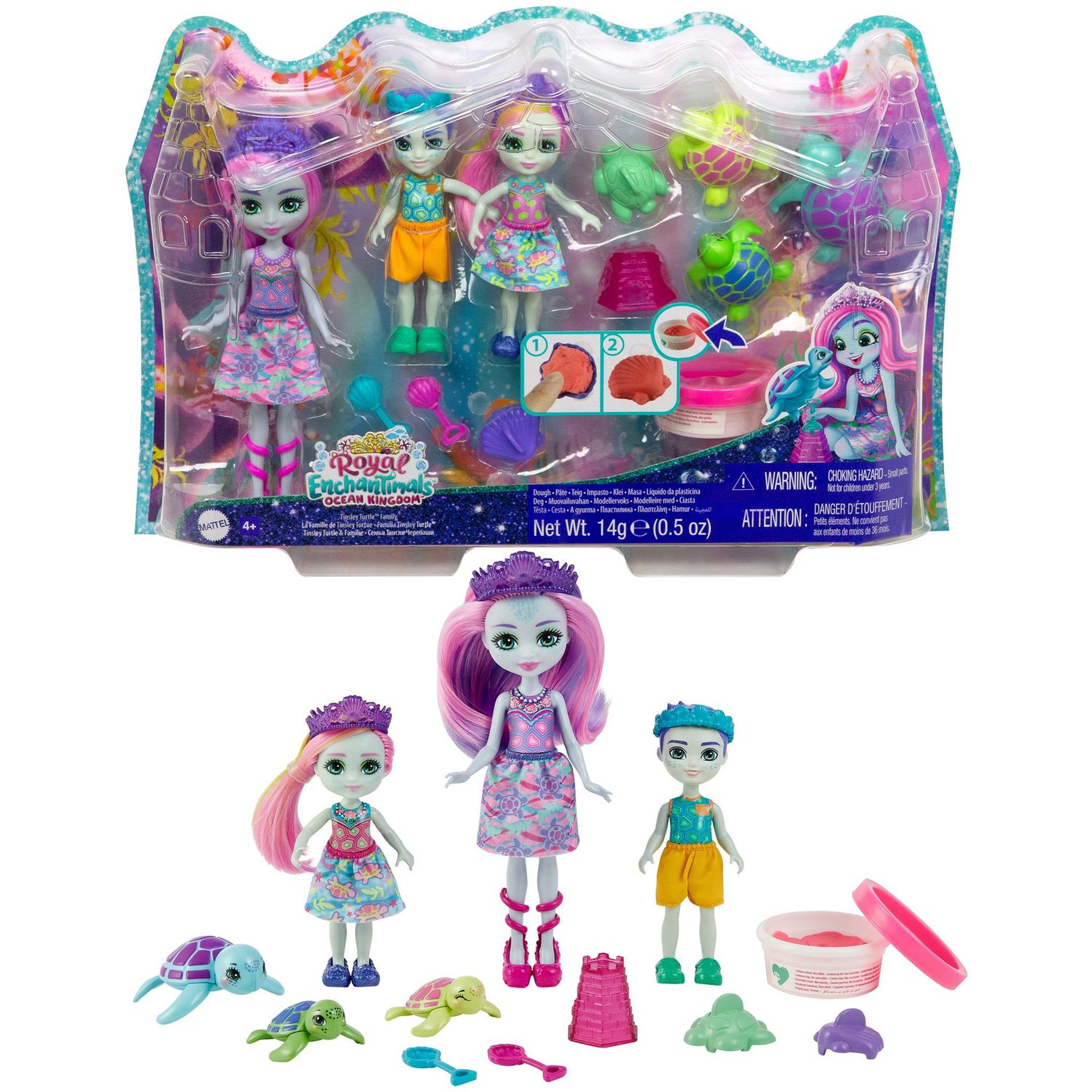 Voir la diapositive 2 : MATTEL Mini-poupée Enchantimals - Famille Tortue et accessoires