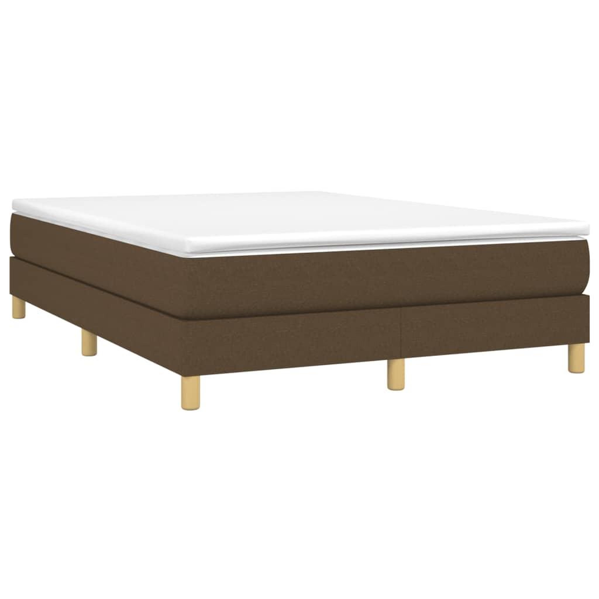 Voir la diapositive 3 : VIDAXL Cadre de lit sans matelas marron fonce 140x200 cm tissu