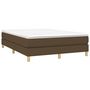 Voir la diapositive 3 : VIDAXL Cadre de lit sans matelas marron fonce 140x200 cm tissu