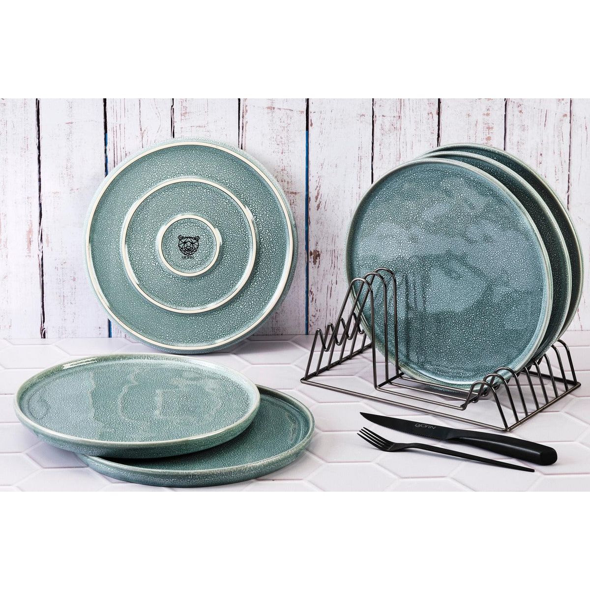 BJORN Assiette MAGMA Ø27cm - 6 pièces - Cobalt