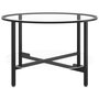 Voir la diapositive 3 : VIDAXL Table a the Noir et transparent 70 cm Verre trempe
