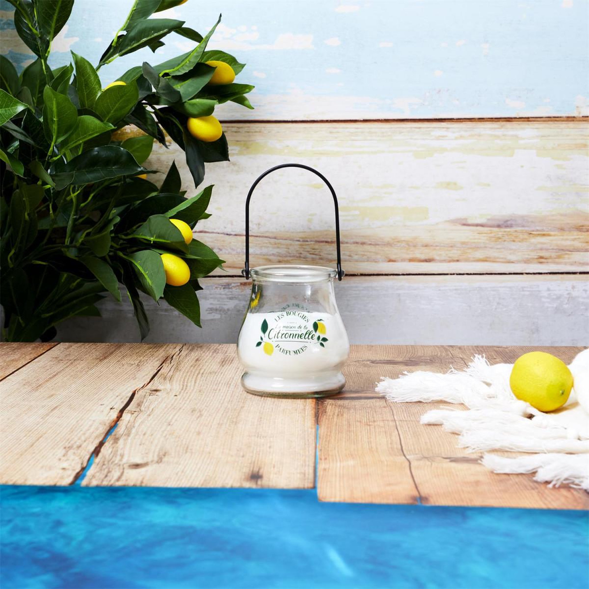 Voir la diapositive 5 : The Home Deco Factory Bougie Parfumée Antimoustique  Couleur  200g Citronnelle