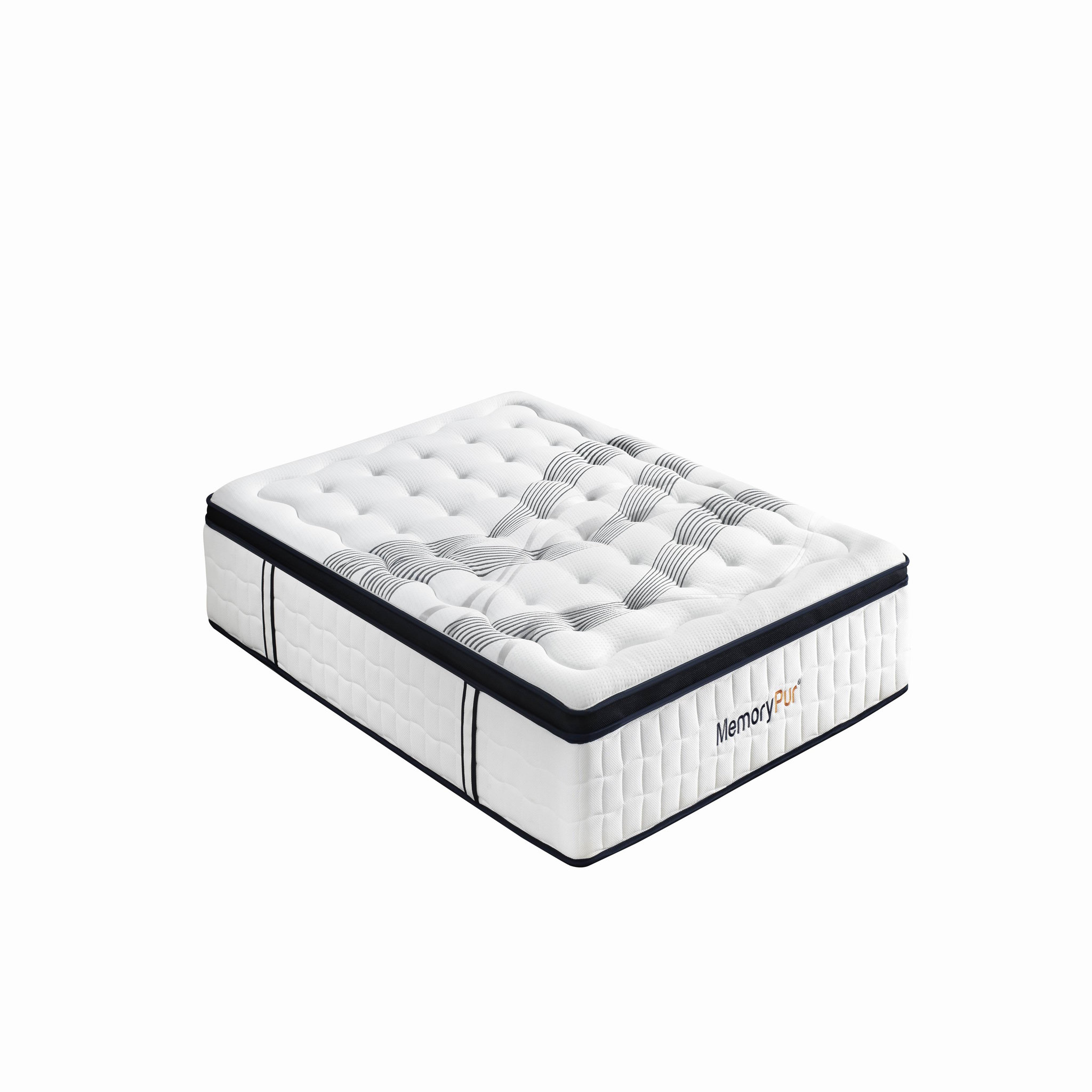 Voir la diapositive 2 : MemoryPur Ensemble matelas ressorts ensachés + sommier en kit 180x200 cm  DIAMANT
