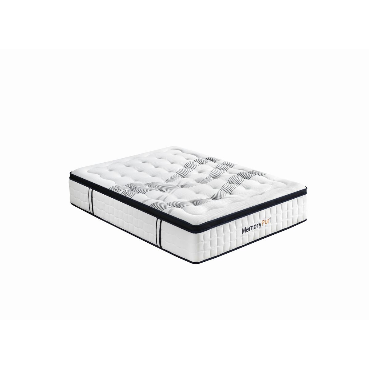 MemoryPur Ensemble matelas ressorts ensachés + sommier en kit 180x200 cm  DIAMANT