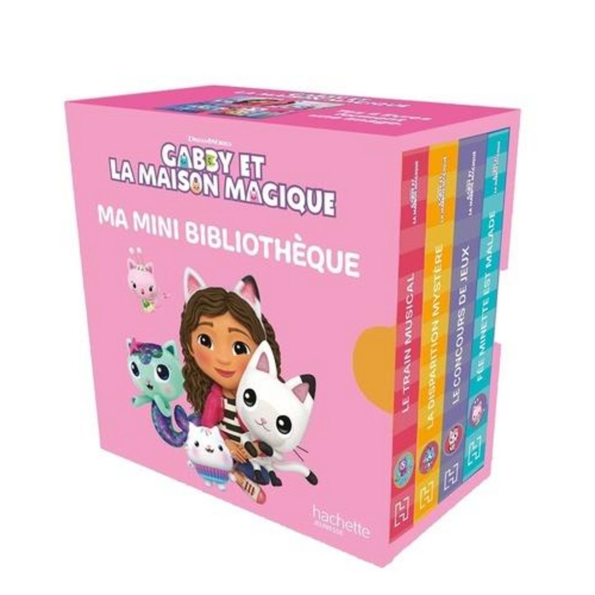 GABBY ET LA MAISON MAGIQUE : MA MINI BIBLIOTHEQUE. COFFRET EN 4 VOLUMES : LE TRAIN MUSICAL ; LA DISPARITION MYSTERE ; LE CONCOURS DE JEUX ; FEE MINETTE EST MALADE, DreamWorks