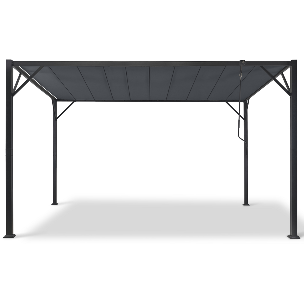 ID MARKET Pergola lames orientables 3x4 M gris anthracite
