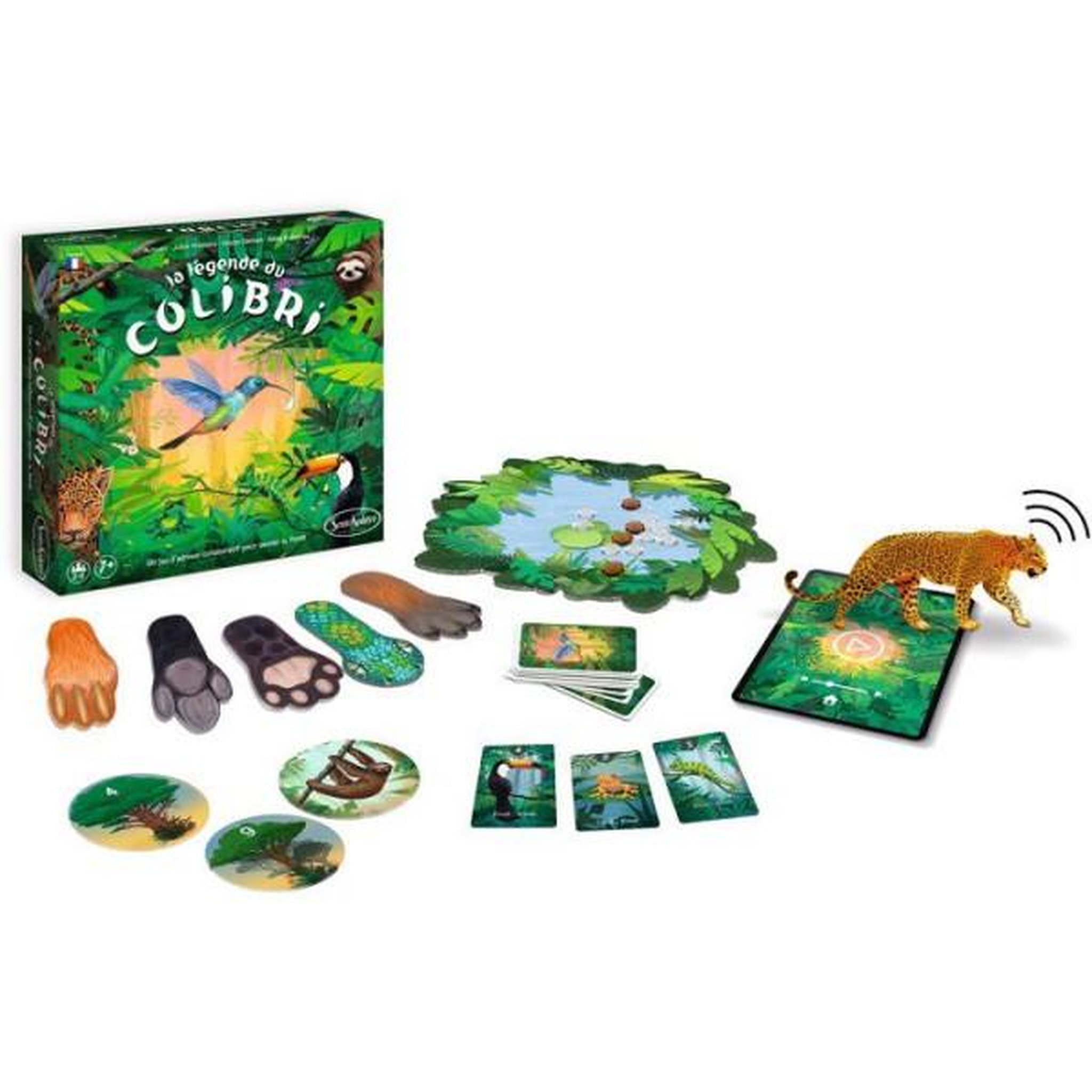 Voir la diapositive 2 : Sentosphere Jeu de société Coopératif - SENTOSPHERE - La légende du colibri - Sauver la foret en équipe - Adresse - Réflexes - Des 7 a