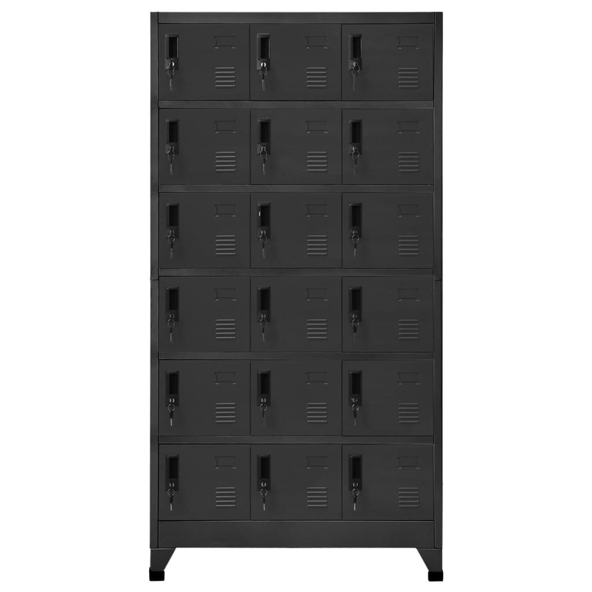 Voir la diapositive 2 : VIDAXL Armoire a casiers Anthracite 90x40x180 cm Acier