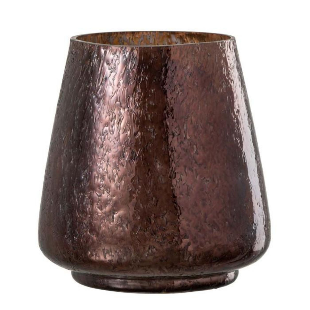 Paris Prix Photophore Design en Verre  Arrondi  16cm Marron