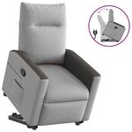 VIDAXL Fauteuil inclinable gris nuage tissu