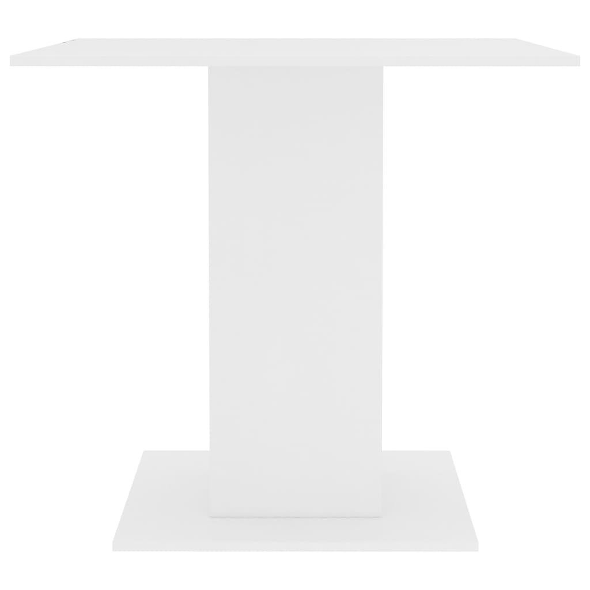 Voir la diapositive 4 : VIDAXL Table a manger Blanc 80x80x75 cm bois d'ingenierie