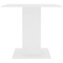 Voir la diapositive 4 : VIDAXL Table a manger Blanc 80x80x75 cm bois d'ingenierie